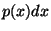 $ p(x)dx$