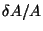 $ \delta A/A$