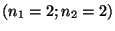 $ \left( n_{1}=2;n_{2}=2\right) $