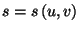 $ s=s\left(
u,v\right) $